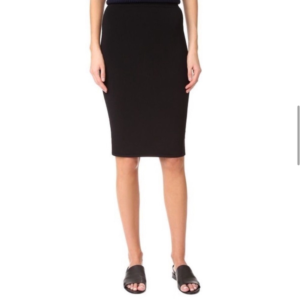 VINCE‎ Women’s Viscose Blend Pencil Skirt Black Large Knee-Length Office